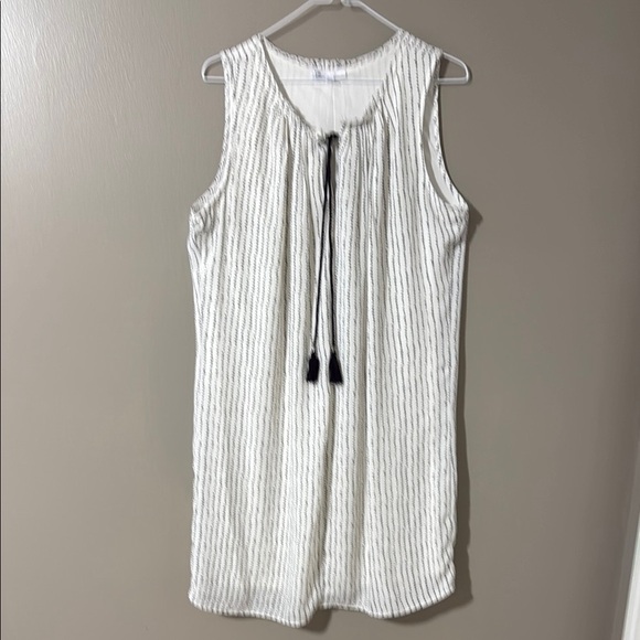 DR2 White and Black Striped Mini Dress - Picture 1 of 7